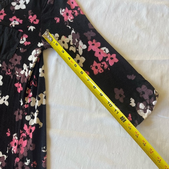 Anne Klein Black and White Floral Midi Dress sku011 - Picture 6 of 10